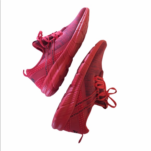Mens Red Fila Sneakers Size 8 - Picture 4 of 9